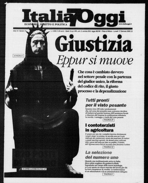 Italia oggi : quotidiano di economia finanza e politica